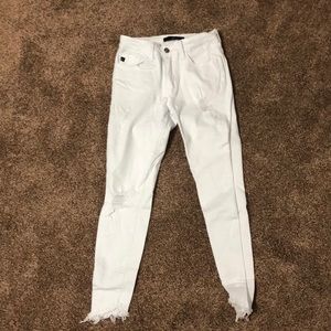 Kancan White Midrise Stretch Jeans